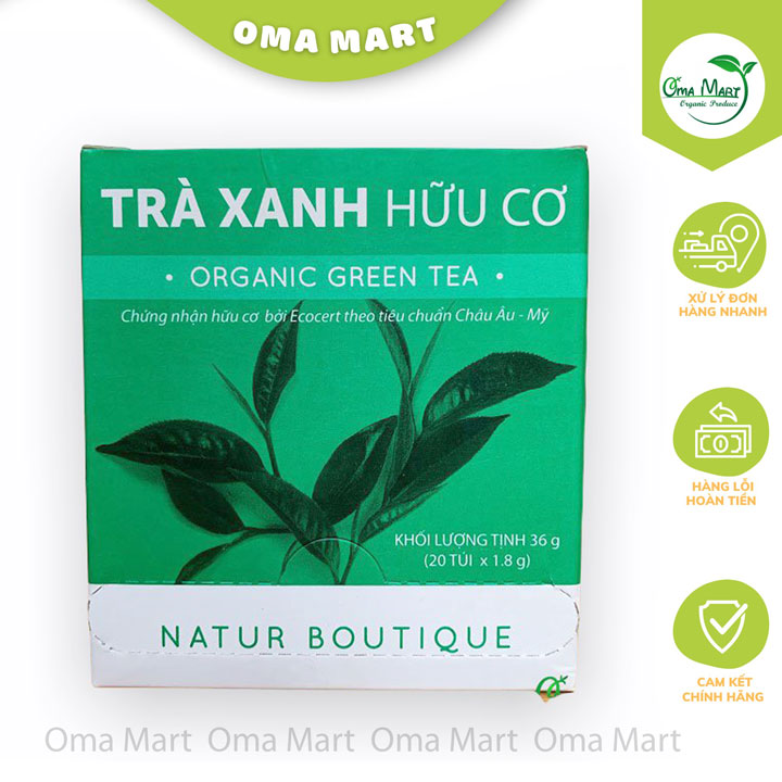 Trà xanh hữu cơ Fito (hộp 20 túi lọc)