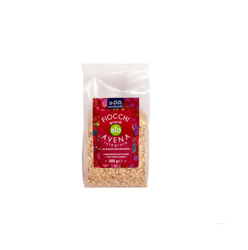 Yến mạch nguyên cám hữu cơ cán lớn Sottolestelle 500g