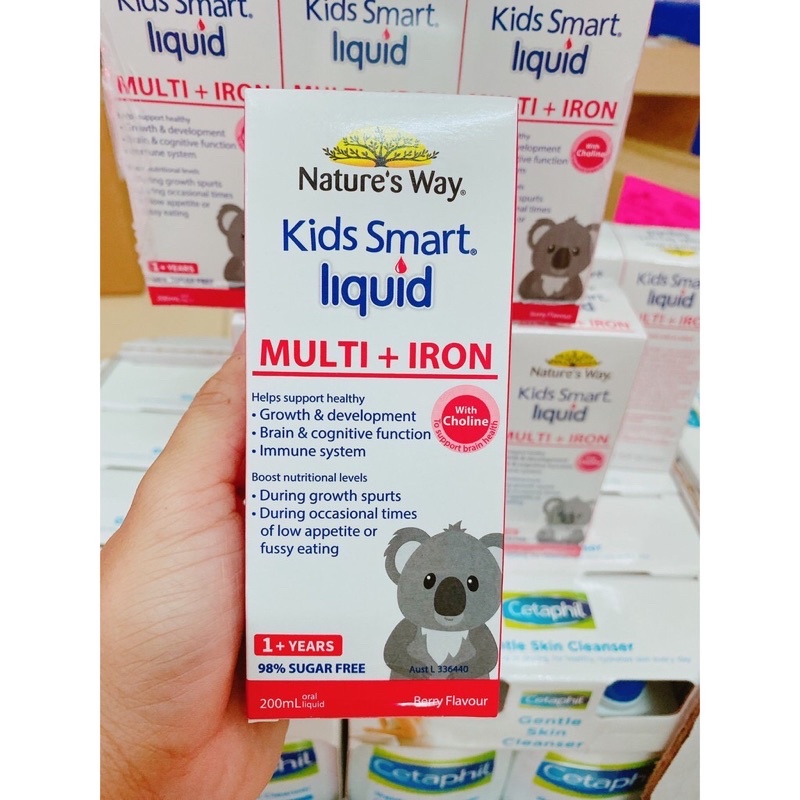 Sắt nước Kids Smart Liquid Multi + Iron bổ sung sắt cho trẻ nhỏ, 200ml