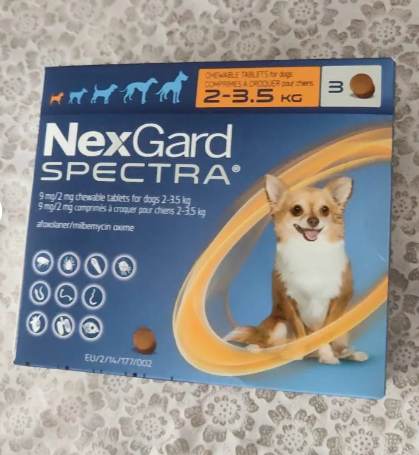 NEXGARD SPECTRA Phòng nội, ngoại ký sinh trùng cho chó 2-3,5kg ( hộp 3 viên)