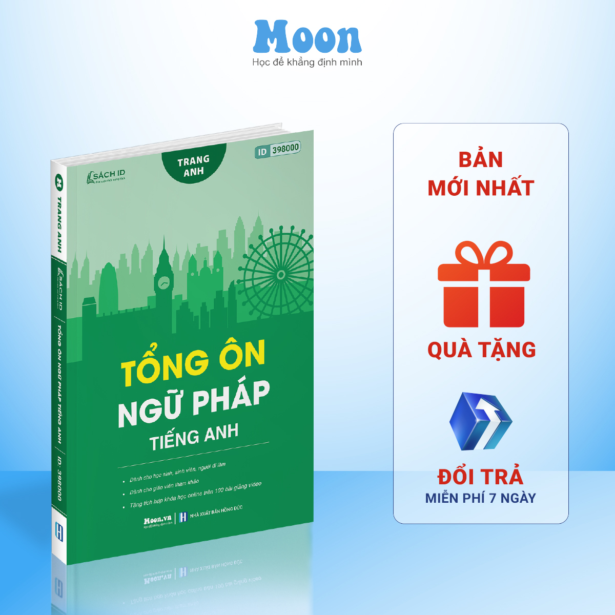 Sách Tổng ôn ngữ pháp tiếng anh cô Trang Anh bản mới nhất Sách ID MoonBook