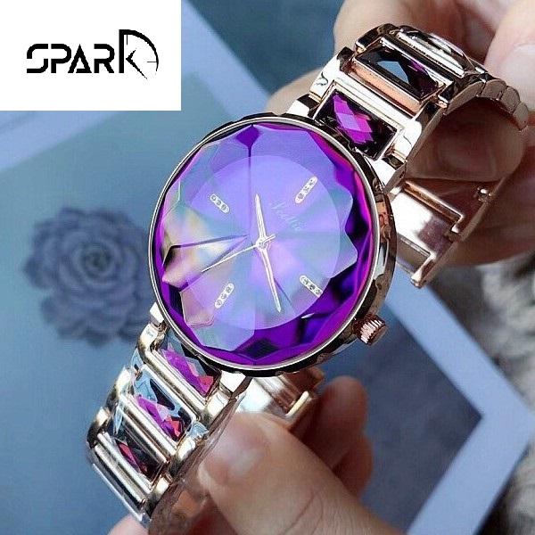 Đồng hồ nữ Scottie dây kim loại kính vát kim cương mặt nạm đá nhỏ + Tặng hộp đồng hồ + Pin