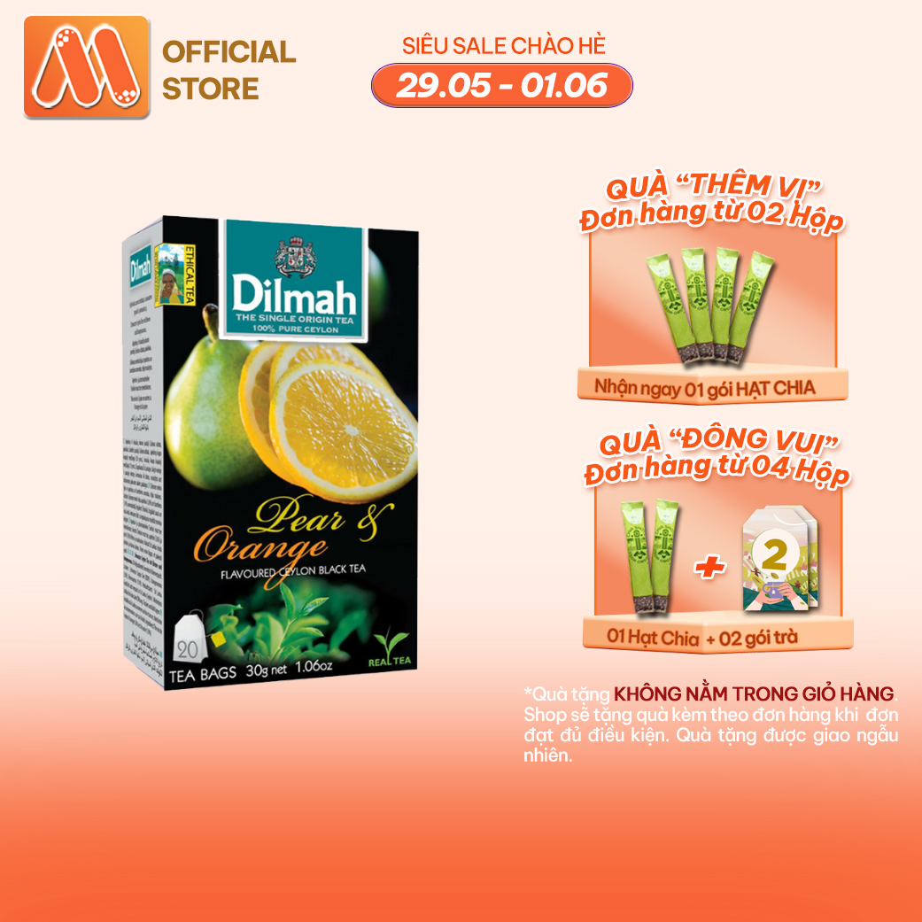 Trà dilmah vị cam & lê - orange & pear 30g