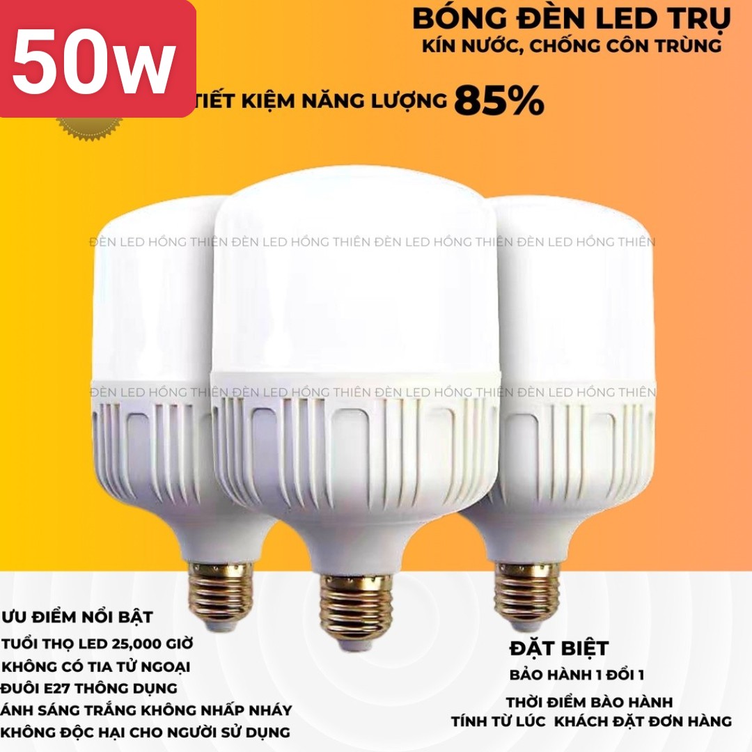 Combo 3 bóng đèn led 50w siêu sáng to