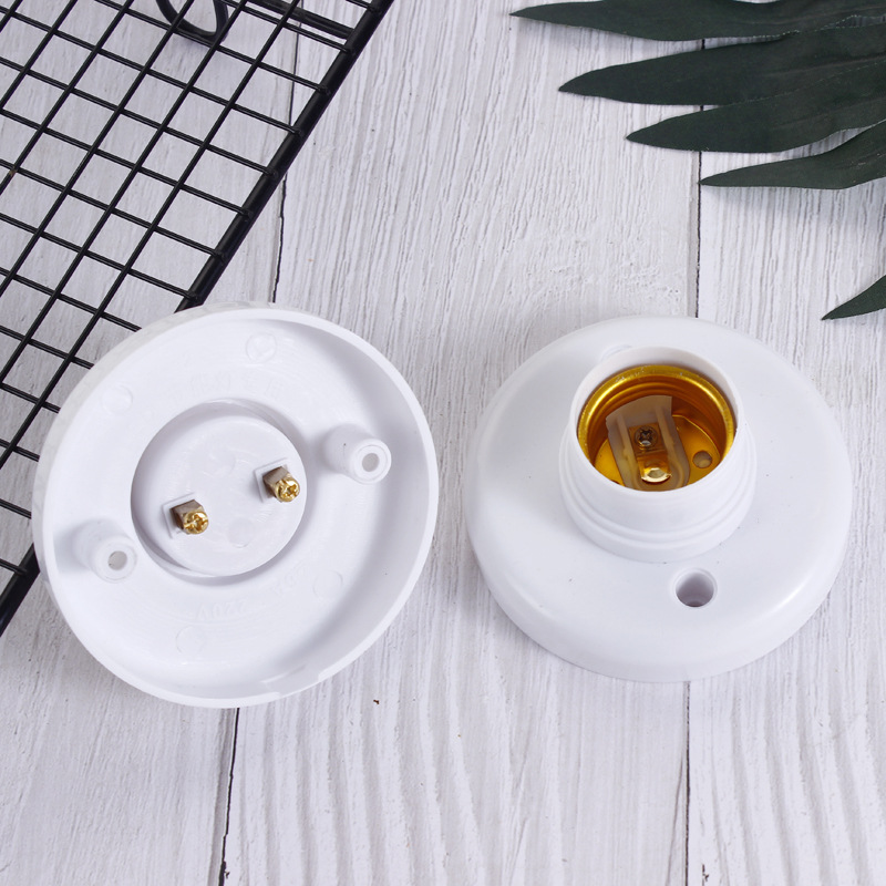 Angelila Đuôi đèn xoáy E27 gắn tường sử dụng cho bóng đèn bulb, bóng đèn có đuôi xoáy E27