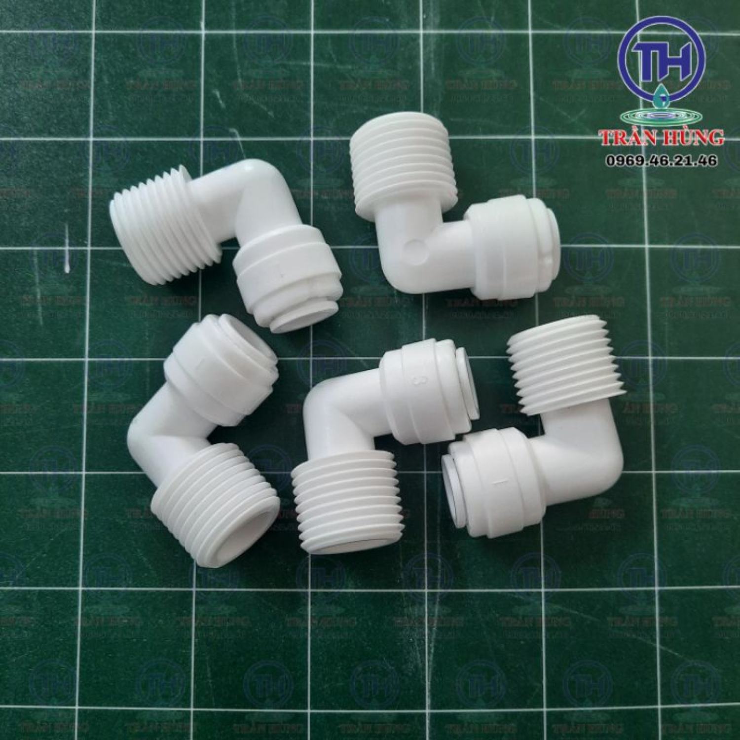 Co ren ngoài 21 ra ống 10mm - cút nối nhanh rn 21 ra dây 10