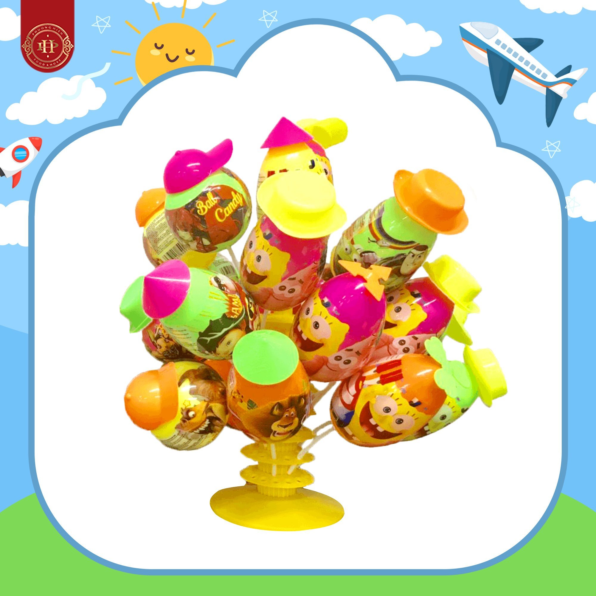[ kẹo đồ chơi trẻ em ] Kẹo trái cây popop hình bóng 10g
