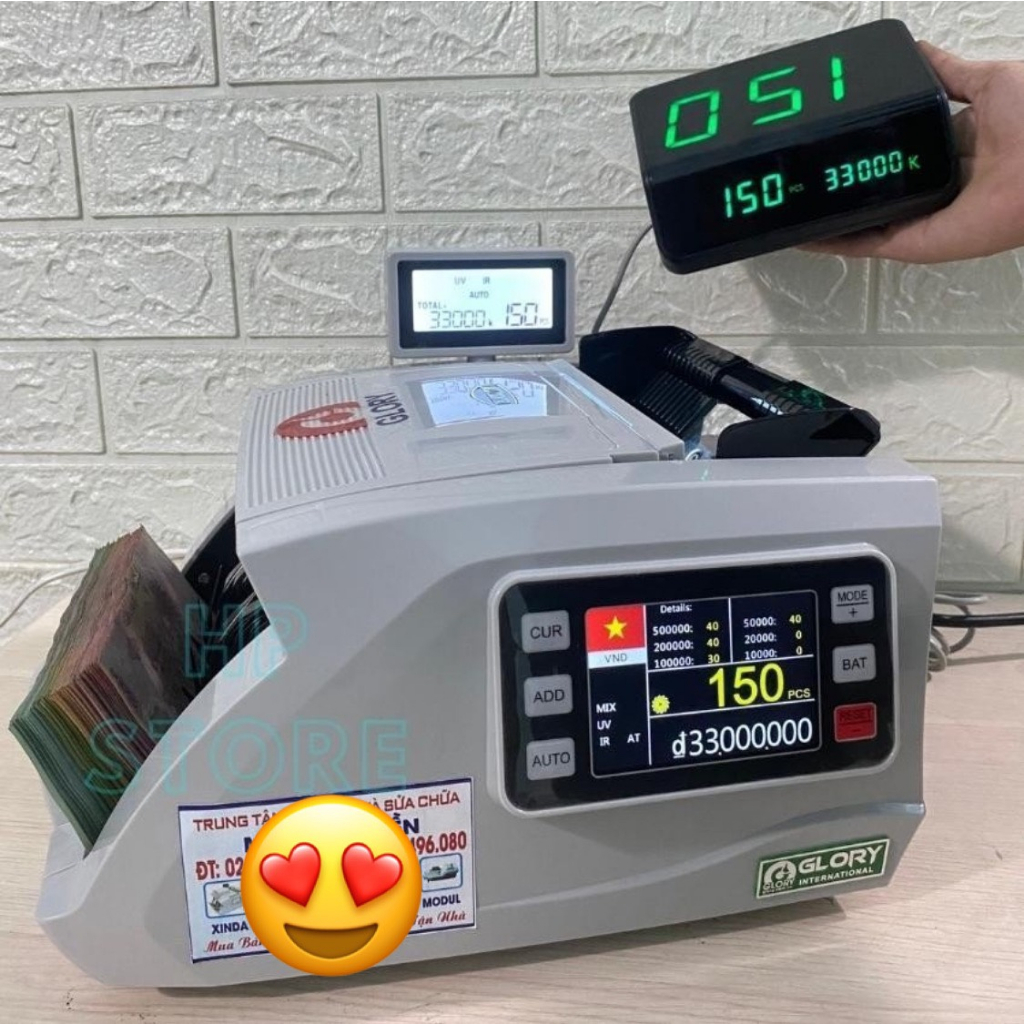 Máy đếm tiền glory 8200 plus cn nhật , máy phát hiện tiền giả siêu giả chuẩn chính xác hiện nay 2023 new