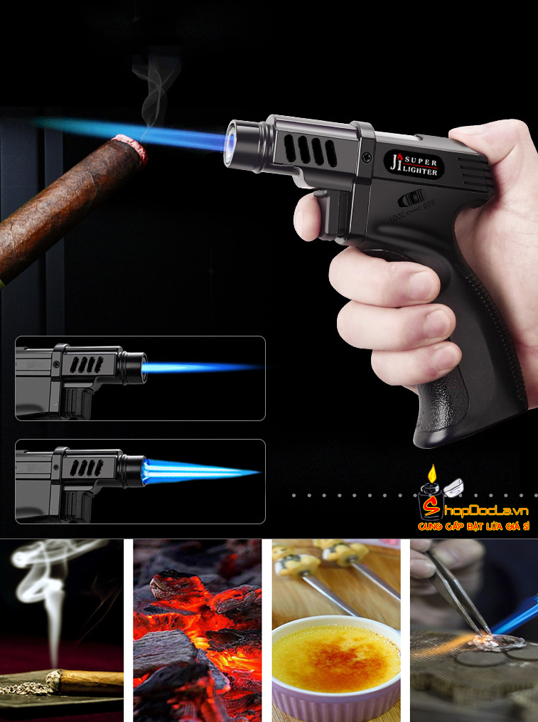 Bật lửa , đèn khò cầm tay đa chức năng hỗ trợ châm lửa , nướng bbq , nấu ăn , bartender