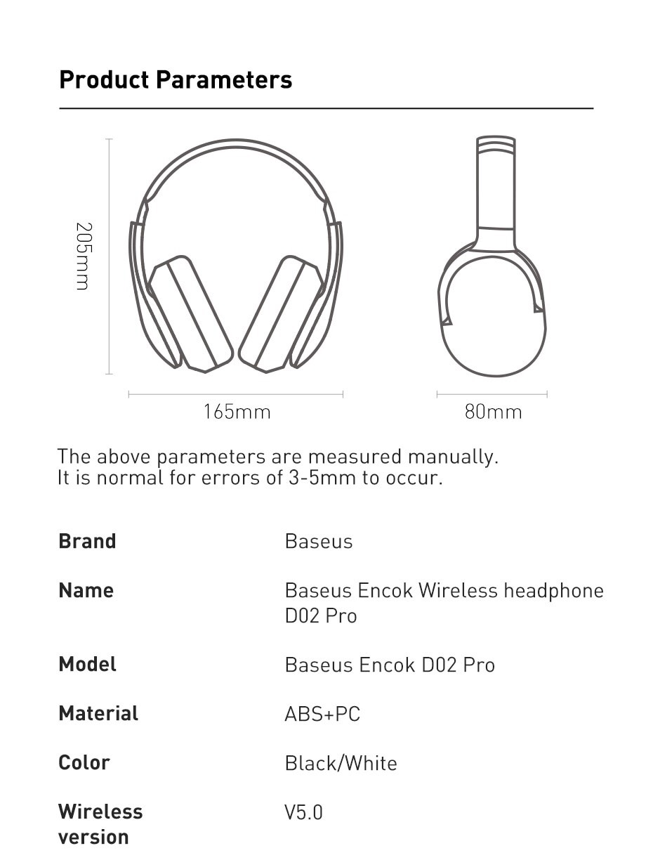 Tai nghe chụp tai Baseus D02 Pro Dòng tai nghe không dây - Tai nghe