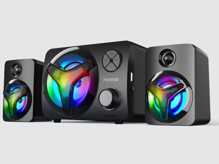Loa vi tính Microlab U210 2.1 cắm thẻ usb bluetooth có đèn nghe nhạc hay