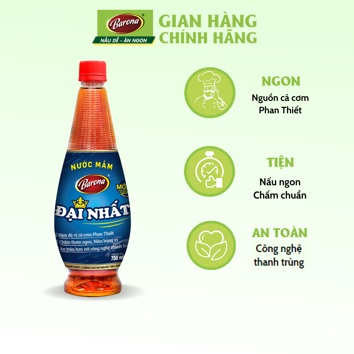 Nước mắm barona đại nhất 12 độ đạm 1 thùng