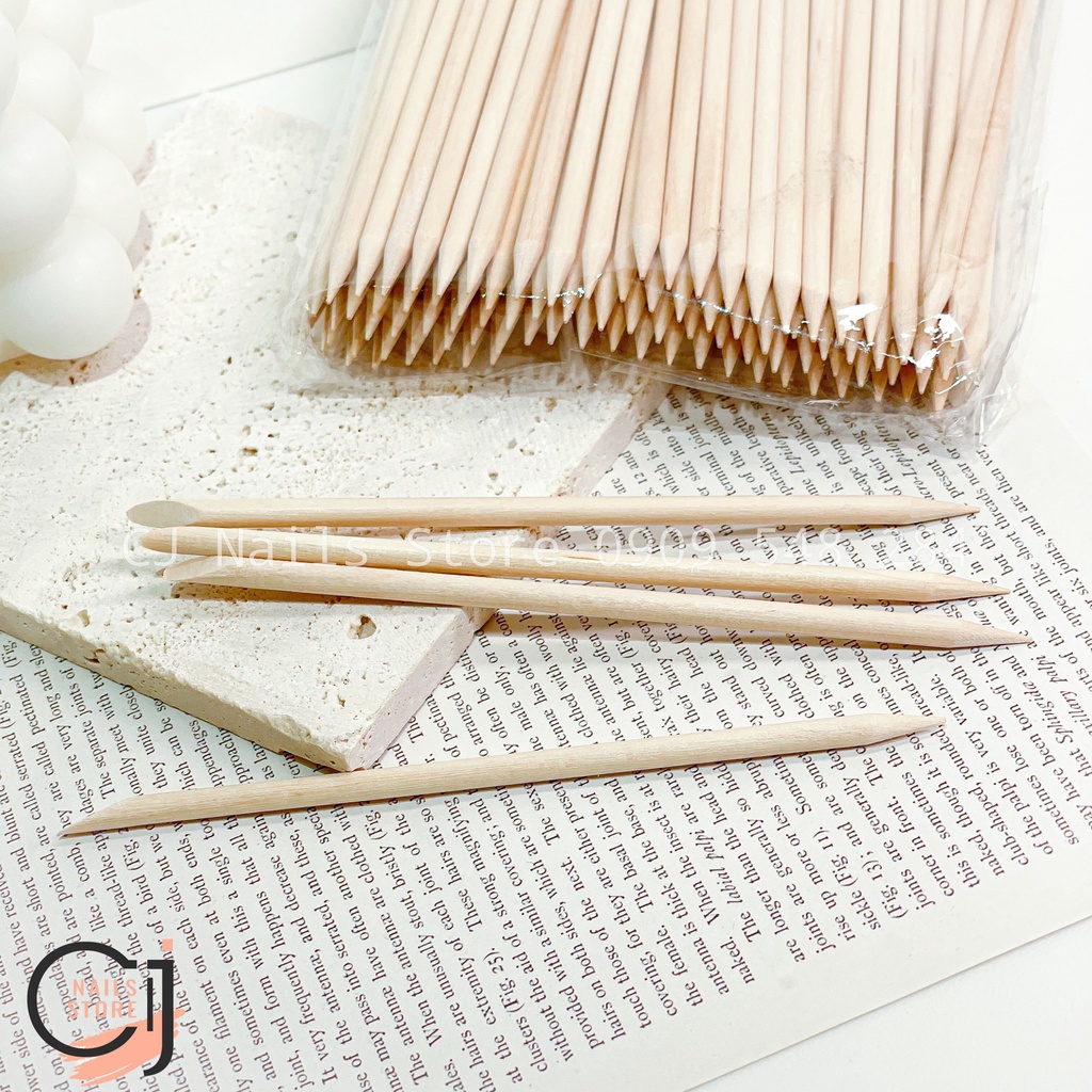 Que gỗ 2 đầu dùng cho nailbox, nặn gel, phá gel...