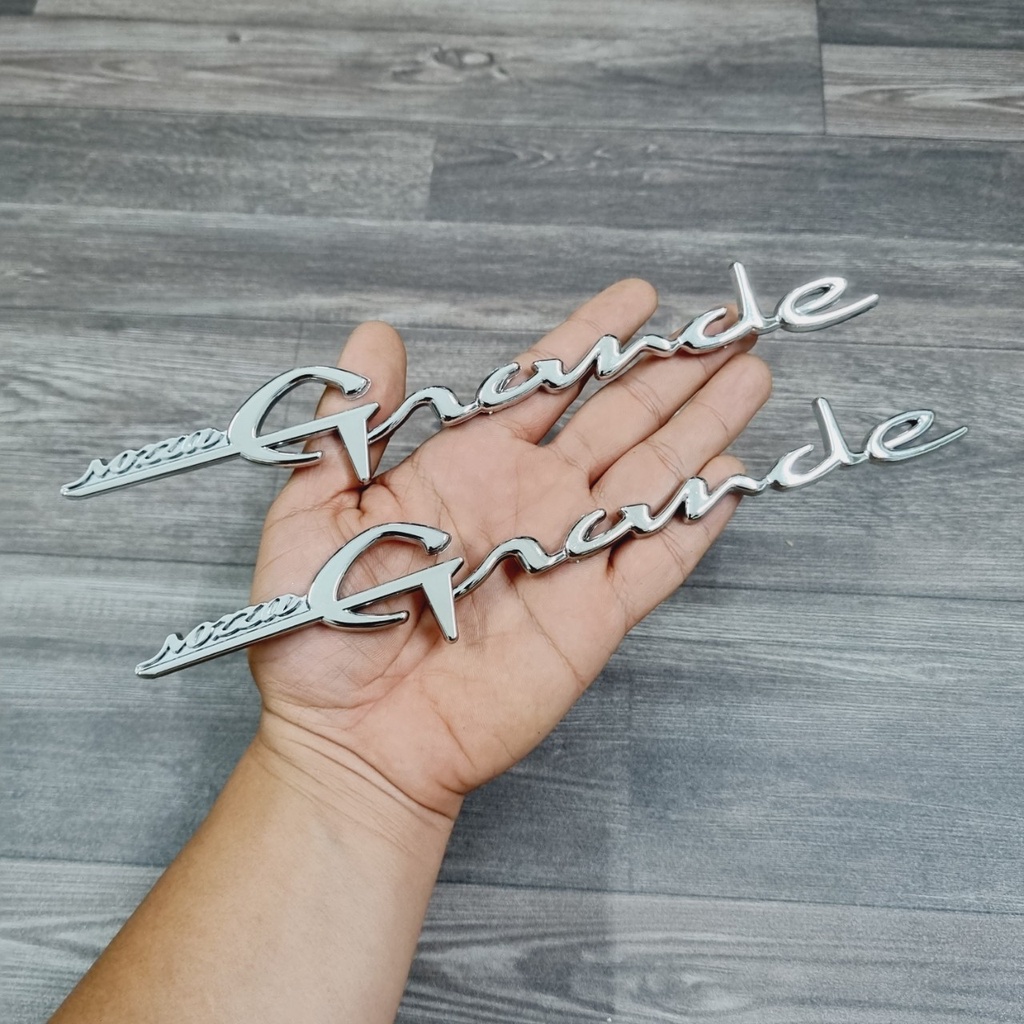 Cặp tem chữ grande chất liệu nhựa cứng chuẩn như tem zin