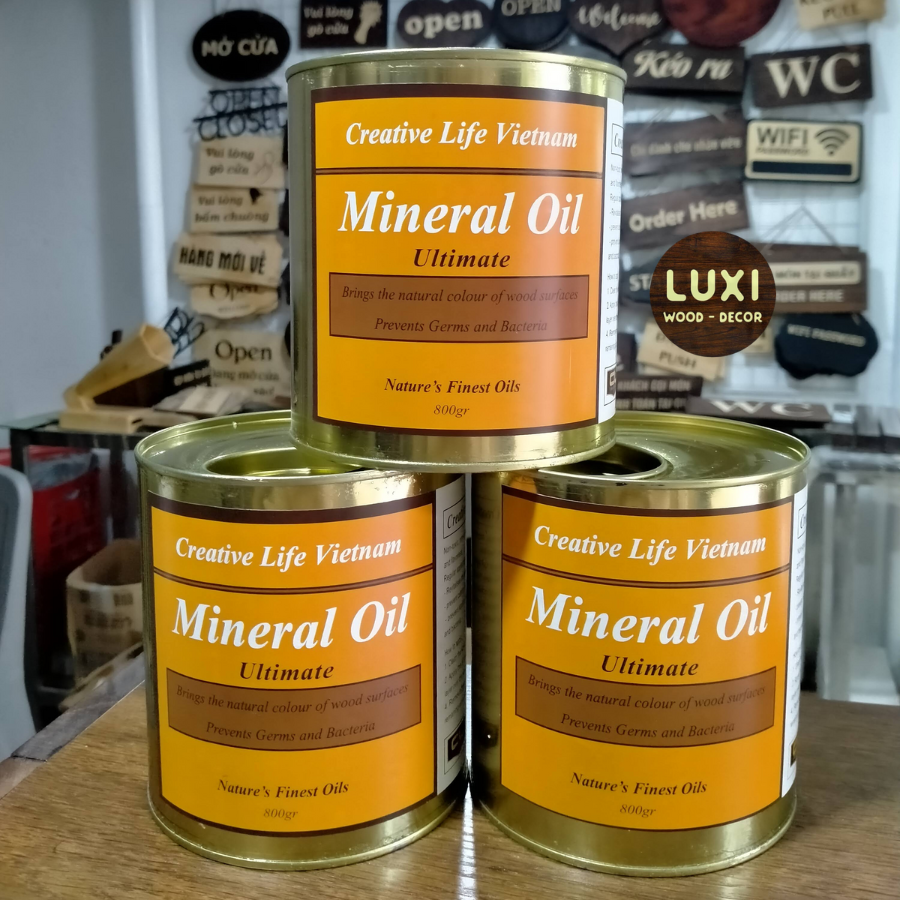 Mineral oil - sơn lau gỗ (Dầu dưỡng gỗ) LUXI decor