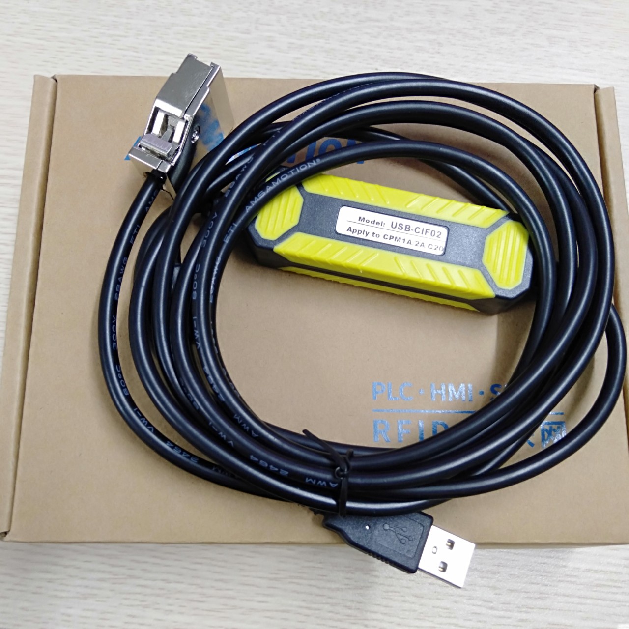 Cáp lập trình usb-cif02 cho plc cpm1 / cpm1a / 2a / cqm1 / c200hs / c200hx / hg / he