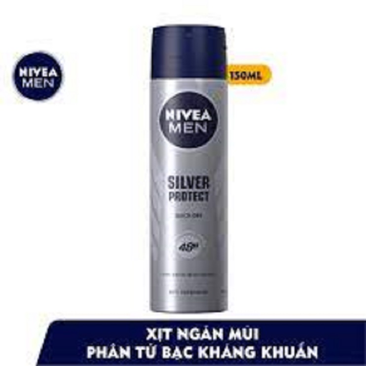 Xịt Ngăn Mùi Nivea Men Silver Protect 150ml