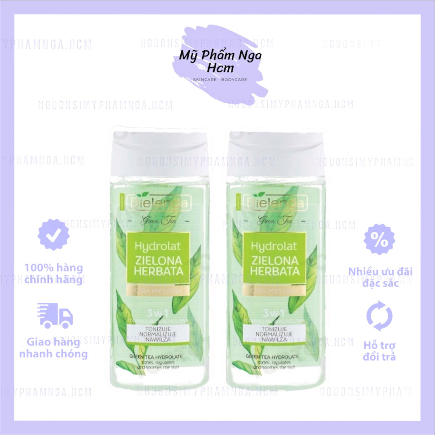 Toner bielenda herbata trà xanh 3in1
