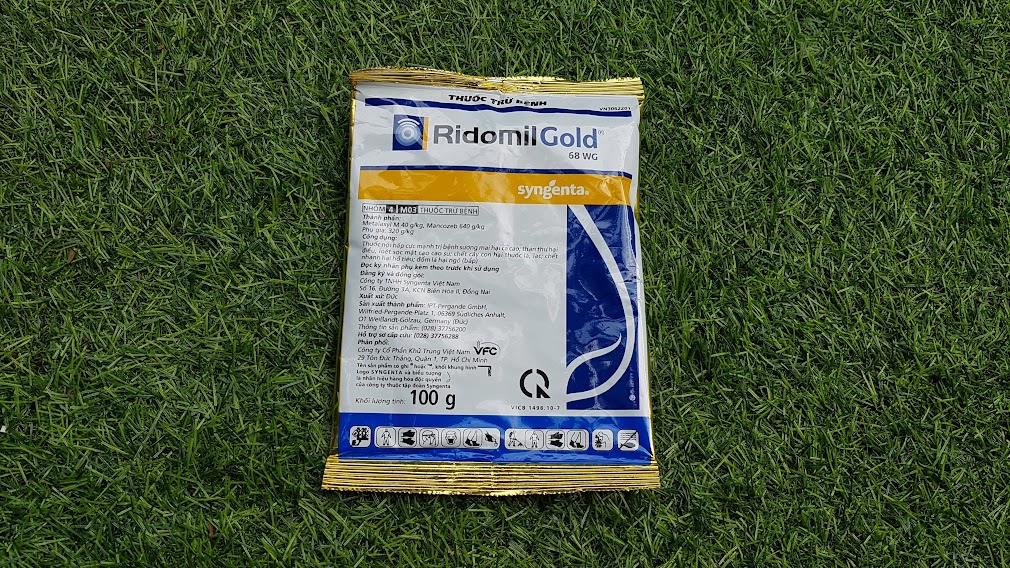 Ridomil gold 68wg phòng ngừa nấm bệnh cho cây cảnh, hoa lan, cây trồng gói 100gr