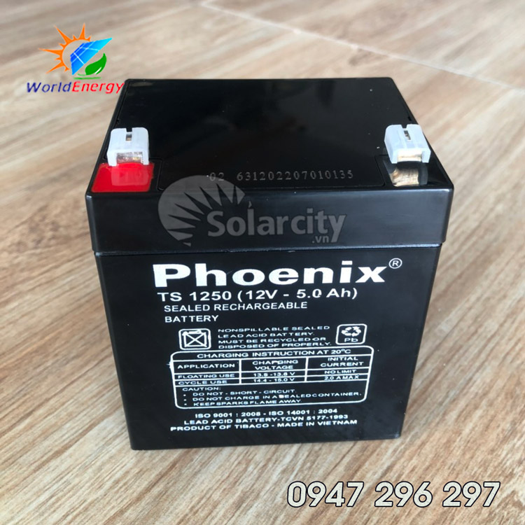 Bình ắc quy viễn thông 12V-5Ah Phoenix