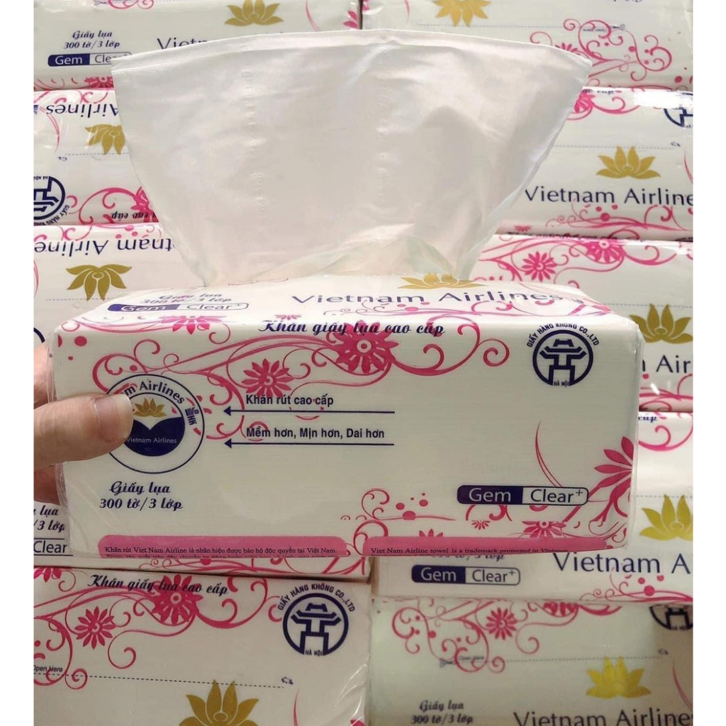 Khăn giấy lụa 300 tờ/3 lớp siêu dai, siêu tiết kiệm- giấy hàng không-giấy rút cao cấp