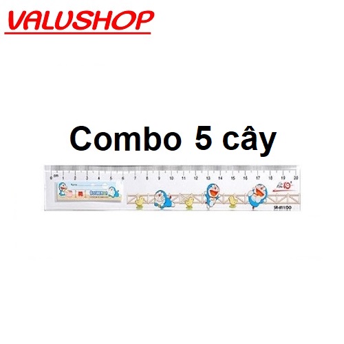 Thước kẻ 20cm điểm 10 thiên long doraemon tp-sr011/do