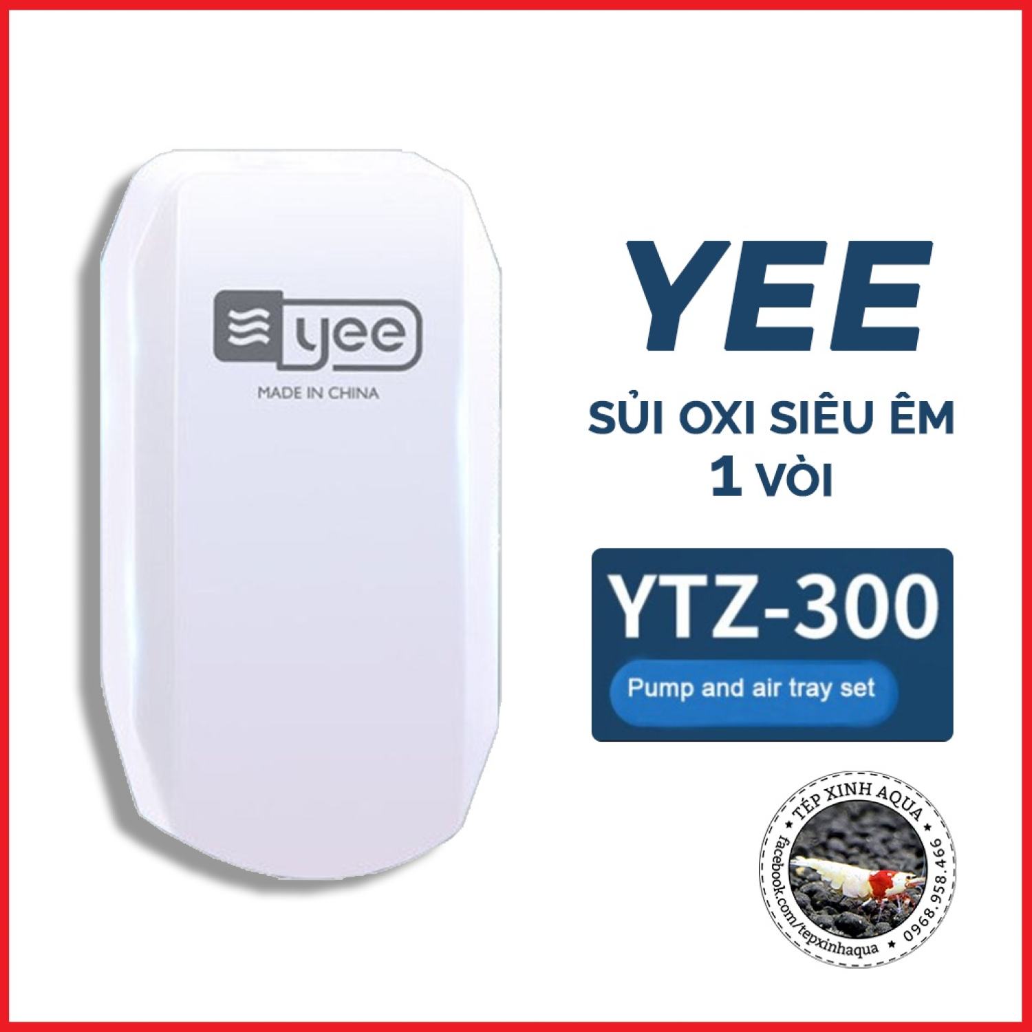 Sủi oxi siêu êm mini 1 vòi Yee dành cho bể thủy sinh