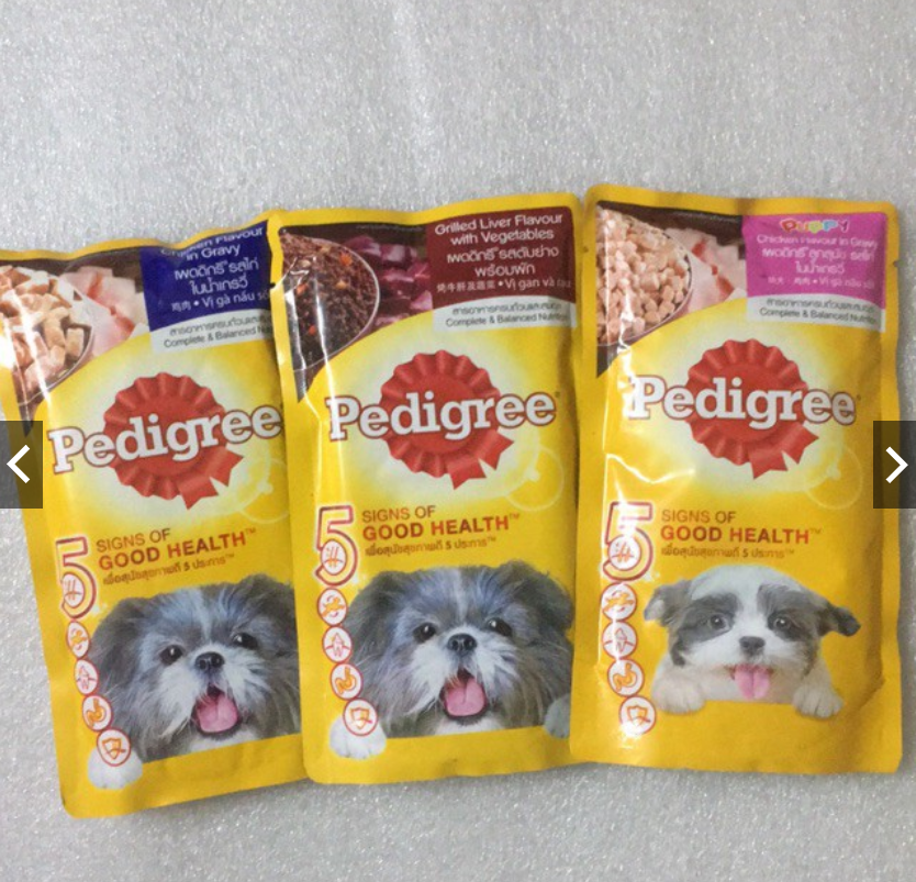 [130g] Pate Pedigree cho chó con VÀ LỚN vị gà nấu sốt RAU CU VÀ GAN