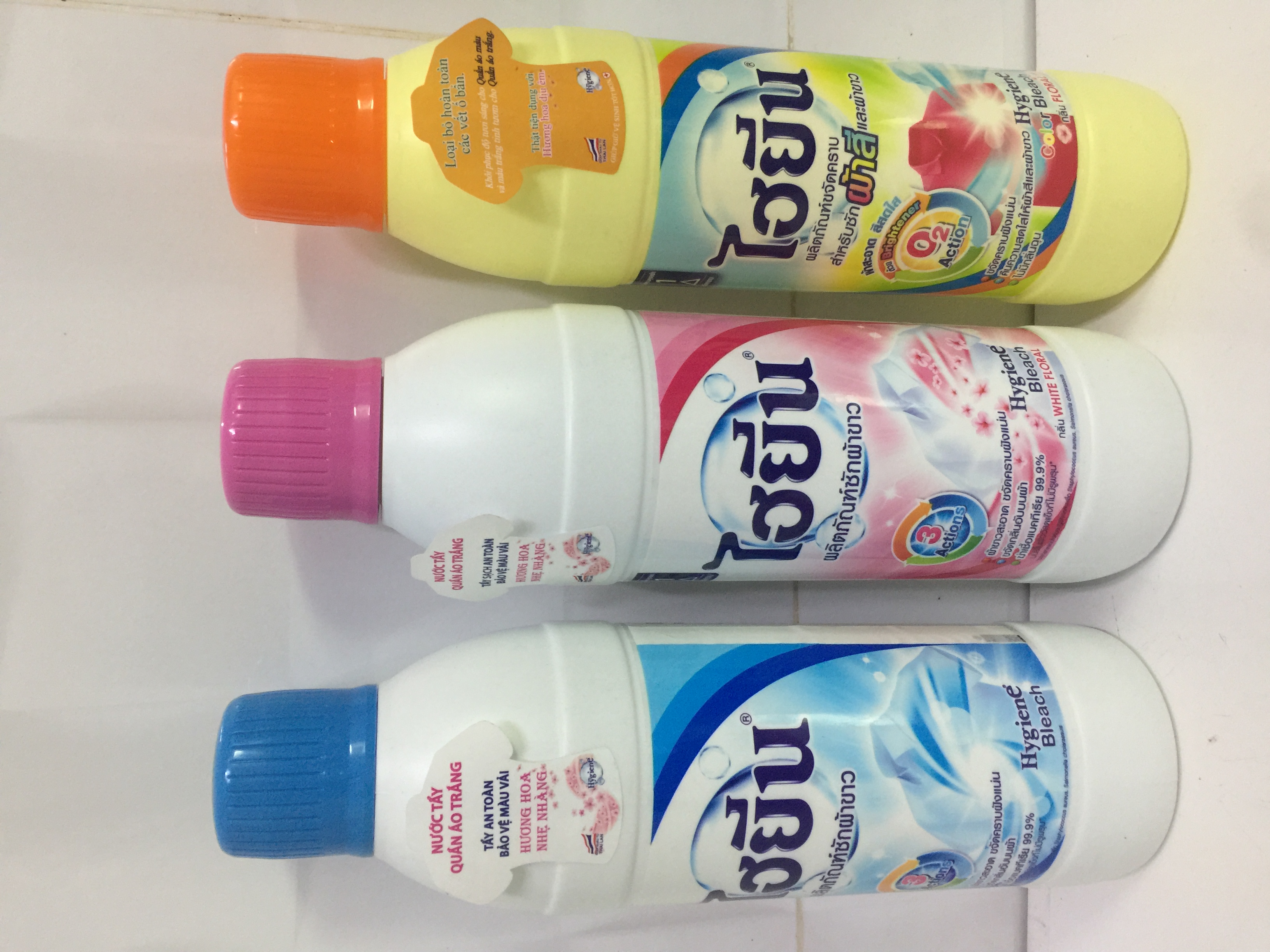 [HCM]NƯỚC TẨY QUẦN ÁO MÀU HYGIENE BLEACH 250ml Thái Lan