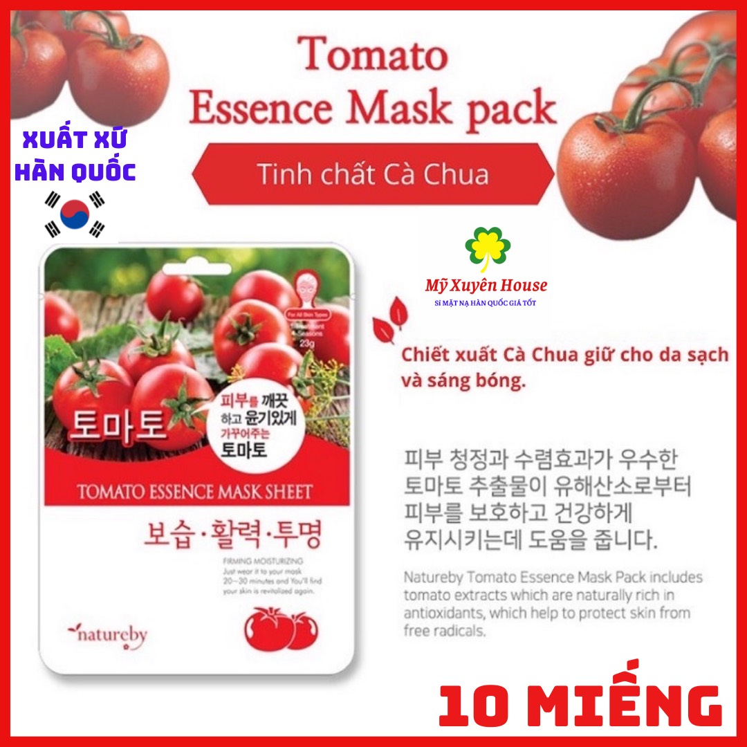 Mặt nạ natureby cà chua hàn quốc chính hãng 10 miếng