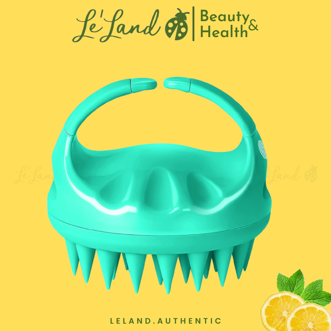 Bill us - lược gội đầu và kích thích da đầu 2in1 heeta shampoo brush màu xanh lá - lelandauthentic leland