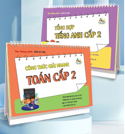 Bộ lịch công thức giản nhanh toán và ghi nhớ tiếng anh trung học cơ sở tổng hợp kiến thức dành cho học sinh cấp 2