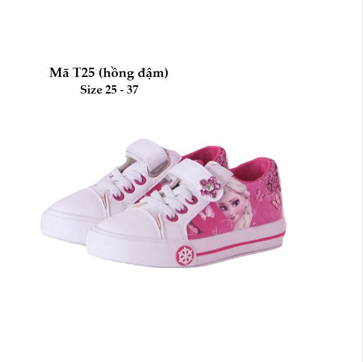Giày elsa bé gái kiể dáng thể thao cá tính cho bé 3 - 12 tuổi T25