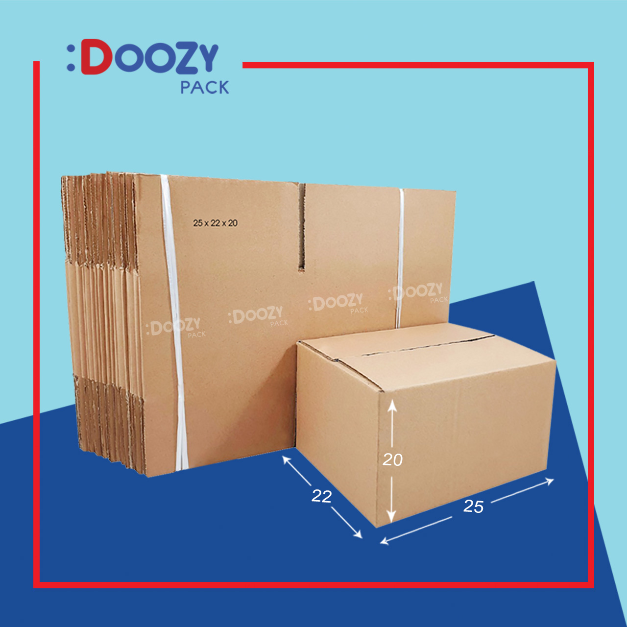 Bộ 100 thùng carton size 07, kt 2520 cm