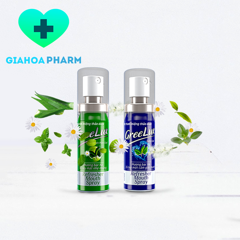 [HCM] Xịt thơm miệng thảo dược Greelux / Gree Lux (Hoa Linh) - Ngăn, khử mùi hôi (sâu răng, hút thuốc), hơi thở thơm mát