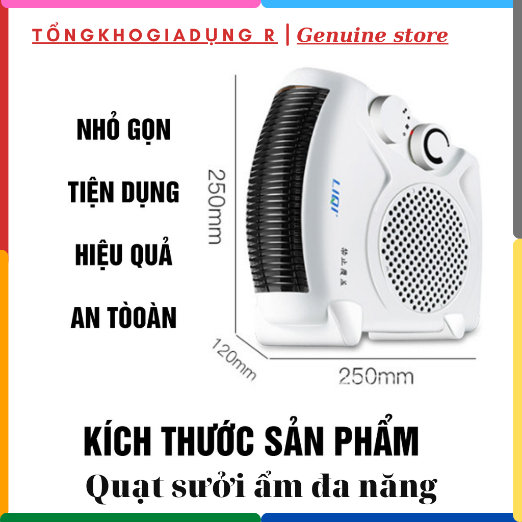 Máy Sưởi Ấm LIQI Cao Cấp Công Suất 1000-2000W Chống Bỏng Chống Giật , Quạt Sưởi An Toàn Cho Người Già Trẻ Nhỏ - Thay Thế Điều Hòa 2 Chiều