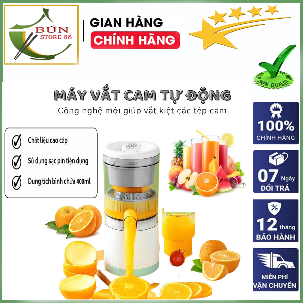 Máy vắt cam tự động máy ép cam ép hoa quả đa năng chất liệu nhựa abs cao cấp dung tích 400ml pin sạc usb 1300mah tiện dụng bảo hành 12 tháng.máy vắt cam tự động,máy vắt cam mini,máy vắt cam bằng điện,máy vắt cam bằng tay.