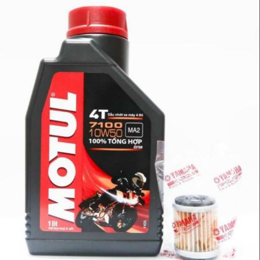 Nhớt motul 7100 tặng lọc nhớt yamaha