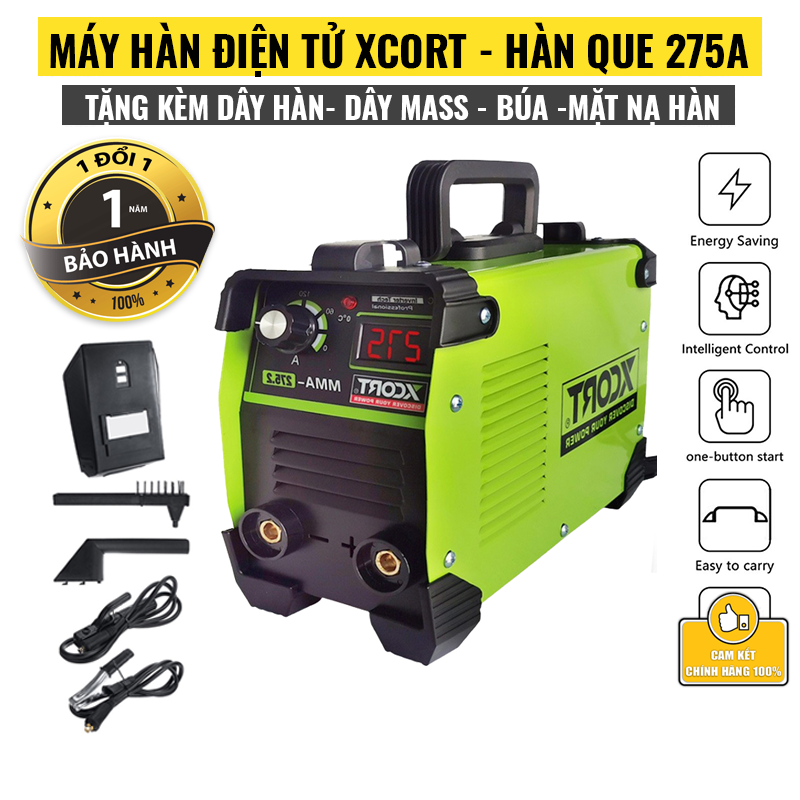 Máy hàn điện tử Máy Hàn que MMA-275CS XCORT CHÍNH HÃNG Tặng kèm Đầy đủ phụ kiện
