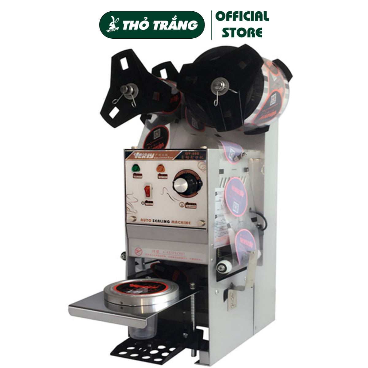 Máy dập nắp cốc, ép miệng ly bán tự động WY680 công suất 350W