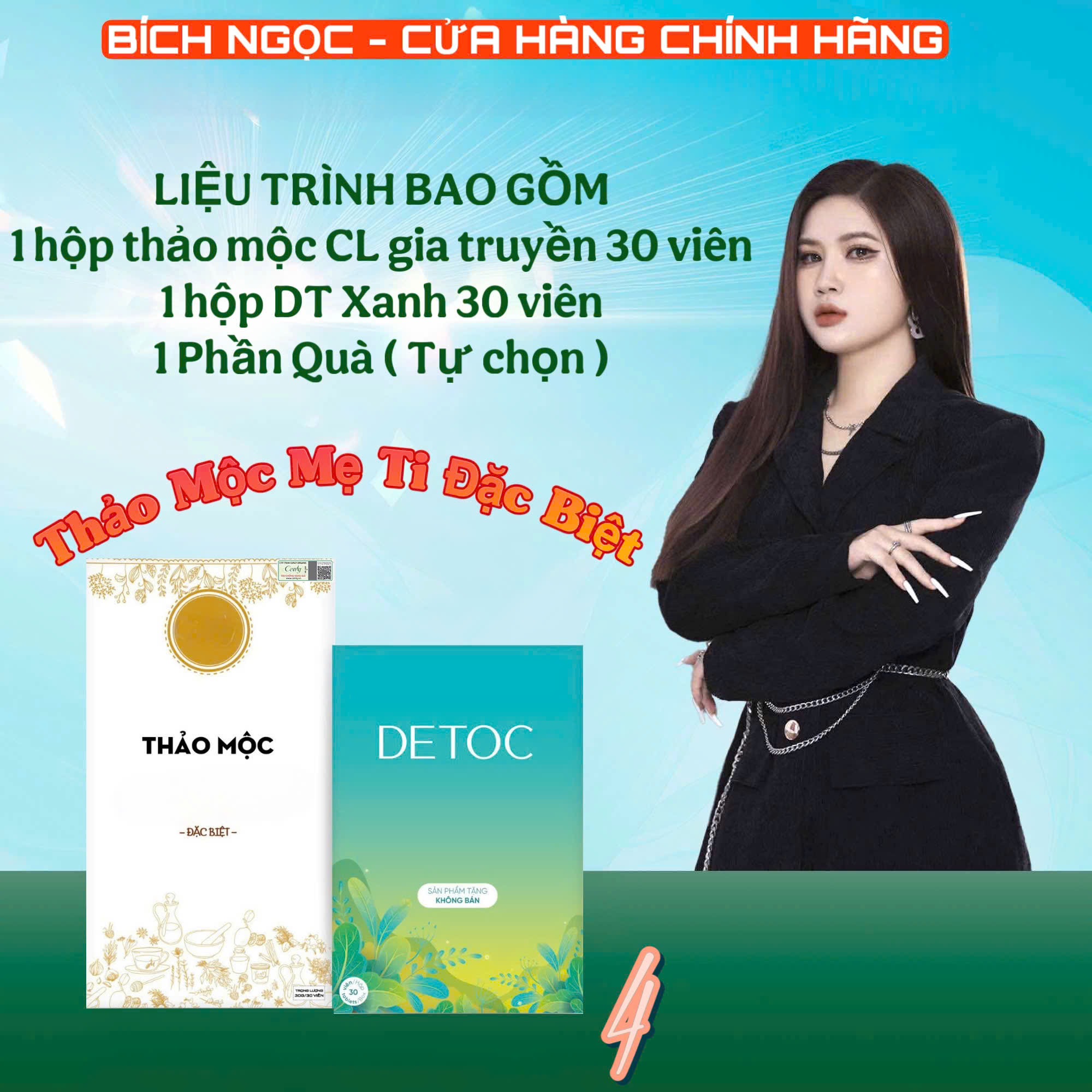 Combo Giảm Cân Mẹ Sữa, Dùng cho các mẹ Bỉm sau Sau Sinh từ 2 tháng trở lên