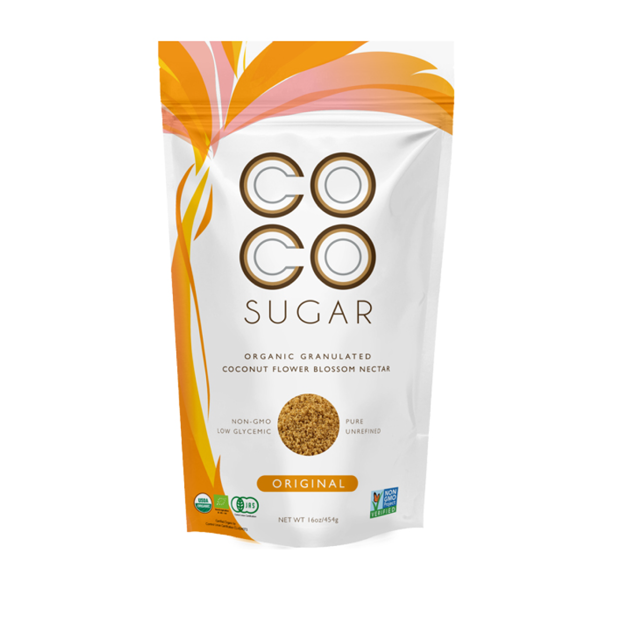 Đường Mật Hoa Dừa Hữu Cơ PT Coco Sugar túi 454g  Organic Coconut Sugar