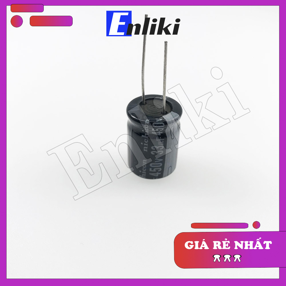 Tụ 33uf 450v kích thước 16x25mm