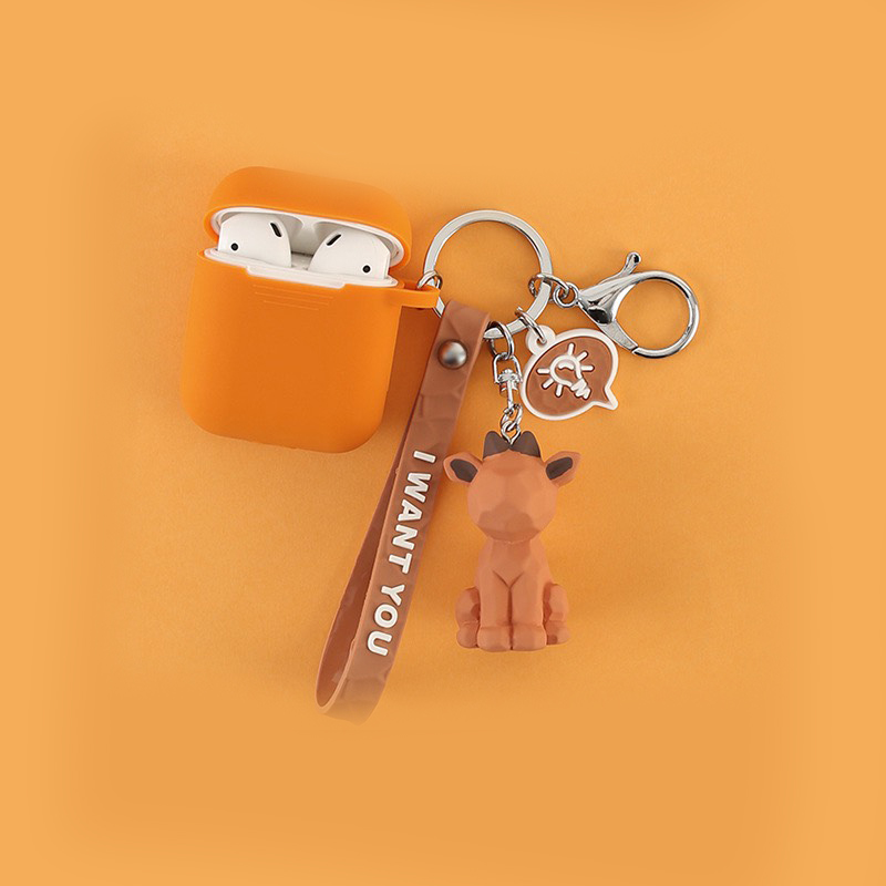 Combo móc khoá và Case airpods Cáo nâu siêu ngầu