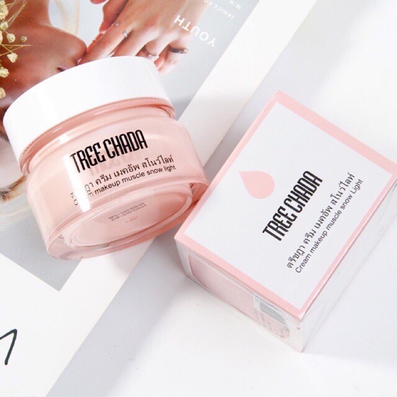 Kem make up snow light TREE CHADA da căng mịn Treechada 50g thái lan chính hãng