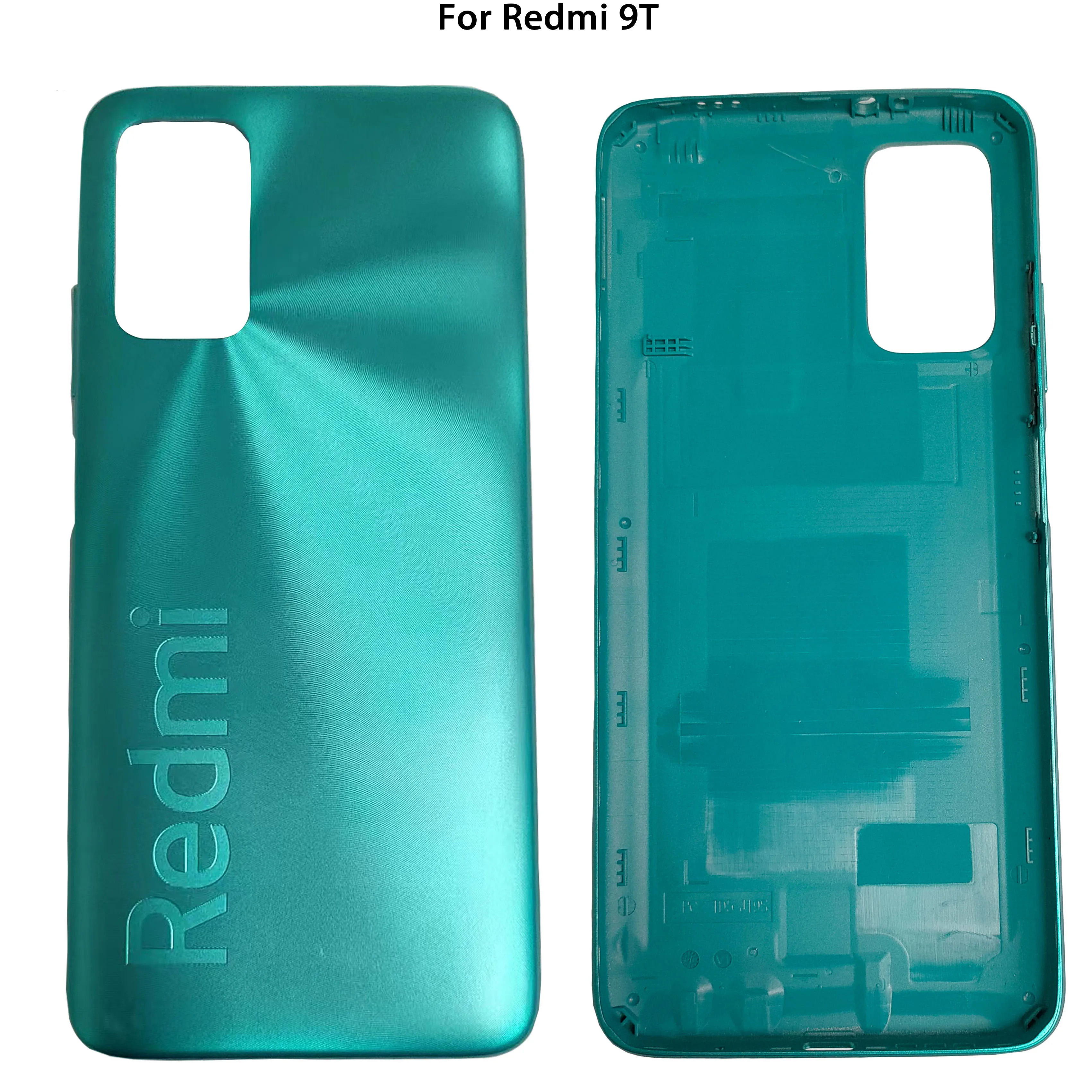 For Xiaomi Redmi 9T Plastic Battery Back Cover Panel Rear Door For Redmi 9T Housing Case With Volume Button Replacement