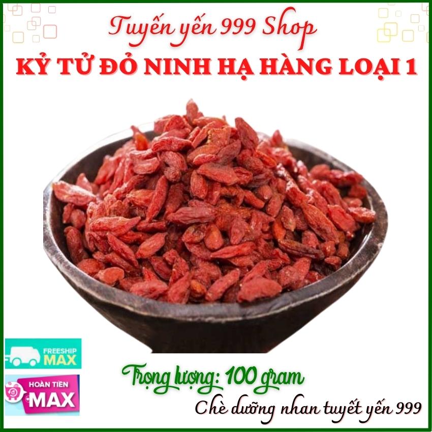 100 gr Kỷ tử đỏ khô ngọt Ninh Hạ Hàng loại 1- Date mới-Tuyết yến 999 Shop