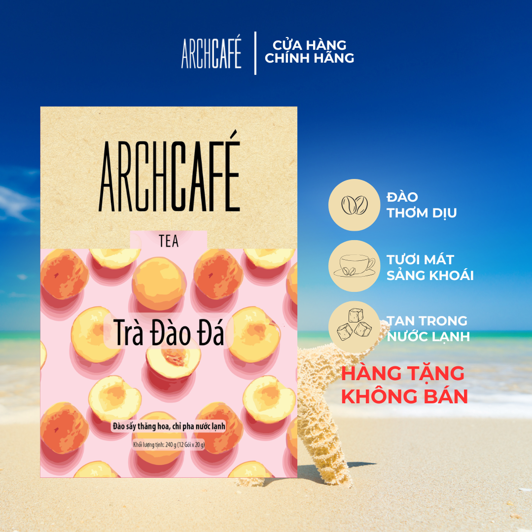 [HÀNG TẶNG KHÔNG BÁN] Trà Đào Đá - Trà trái cây hoà tan Archcafé (hộp 12 gói x 20g)