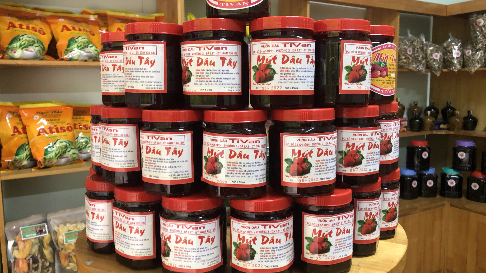 Mứt dâu tây - hũ 500gr - đặc sản đà lạt loại i