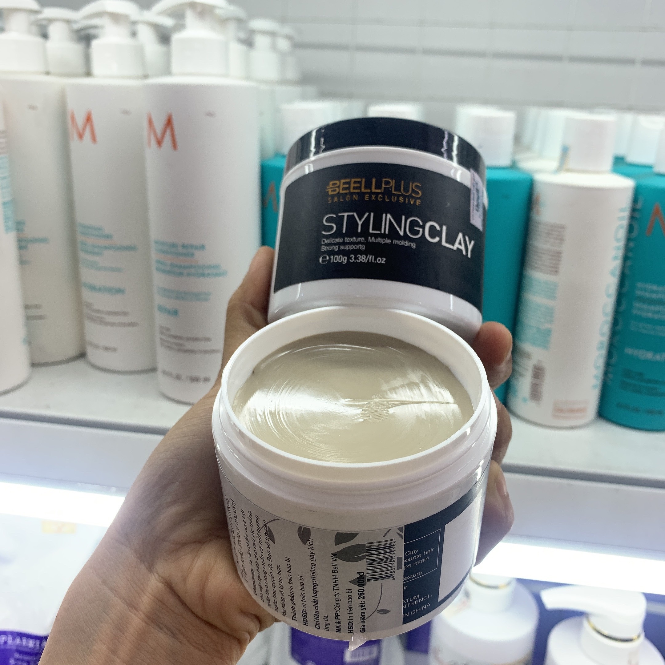 Sáp siêu cứng vuốt tóc nam beell plux styling clay 100ml